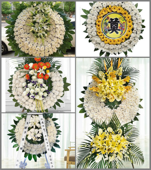 河南南阳镇平县张林镇李寨村花圈速递